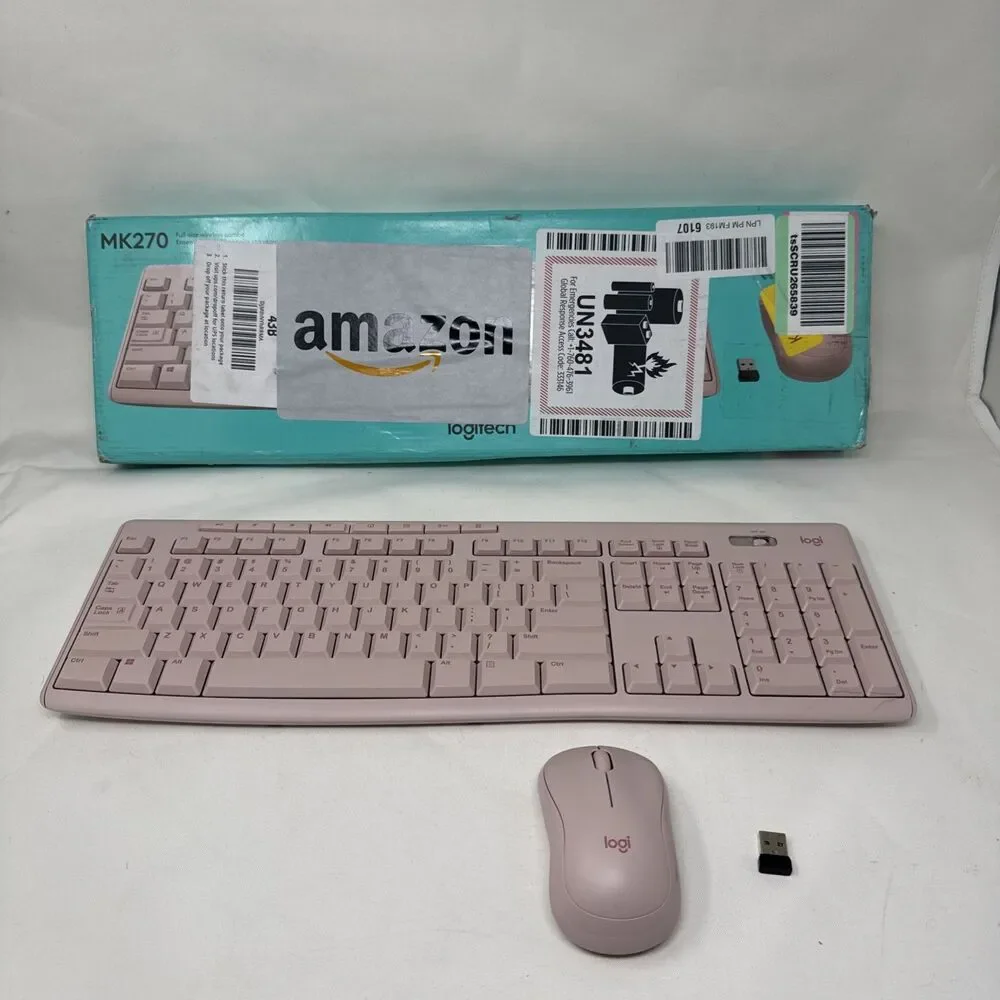 Logitech MK270 Wireless Keyboard & Mouse Combo, Rose color BRAND NEW NEVER USED